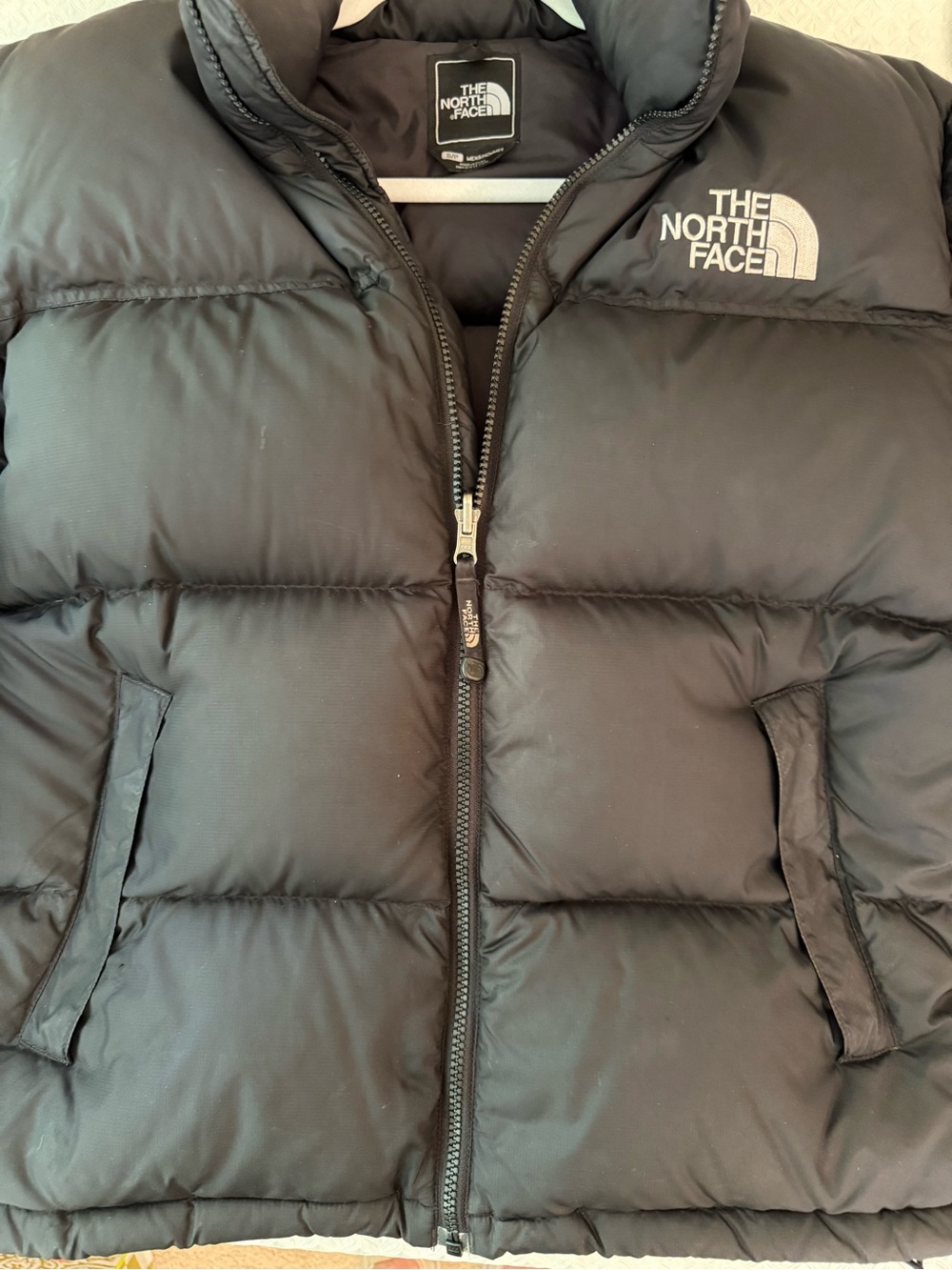 North Face Mens Vintage 96 Retro Nuptse 700 Down Small Puffer Jacket Coat Black - Picture 8 of 16